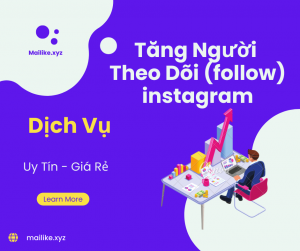 Dịch Vụ Tăng Người Theo Dõi (follow) Instagram - Uy Tín,Giá Rẻ