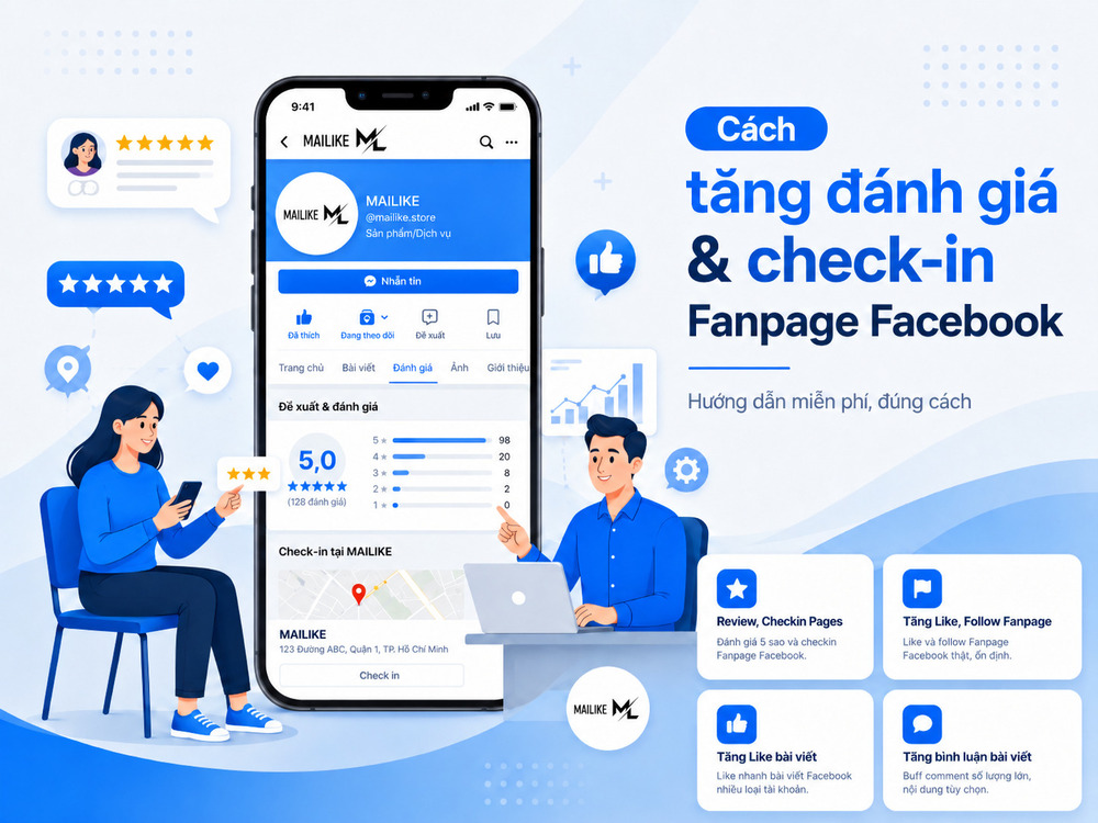 Cách tăng đánh giá và check-in Fanpage Facebook miễn phí, đúng cách