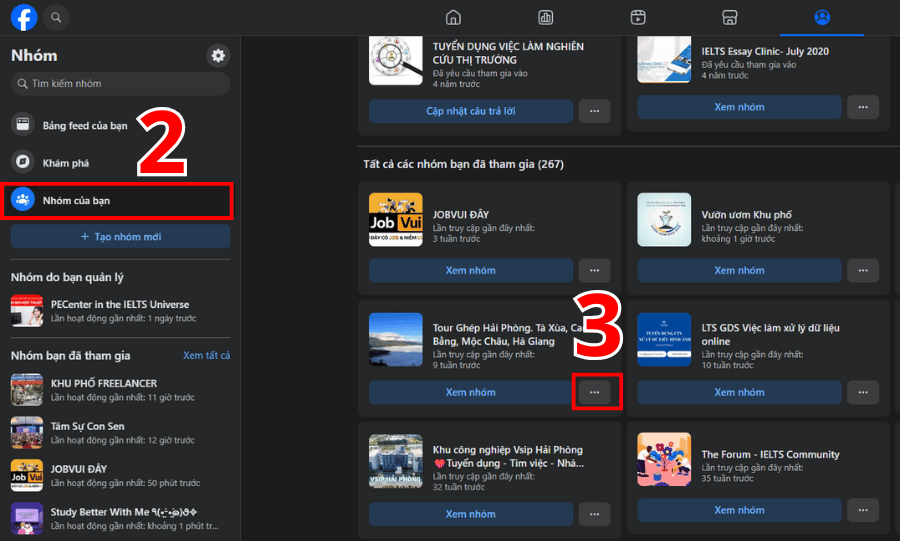 Cách Out nhóm trên Facebook bằng máy tính
