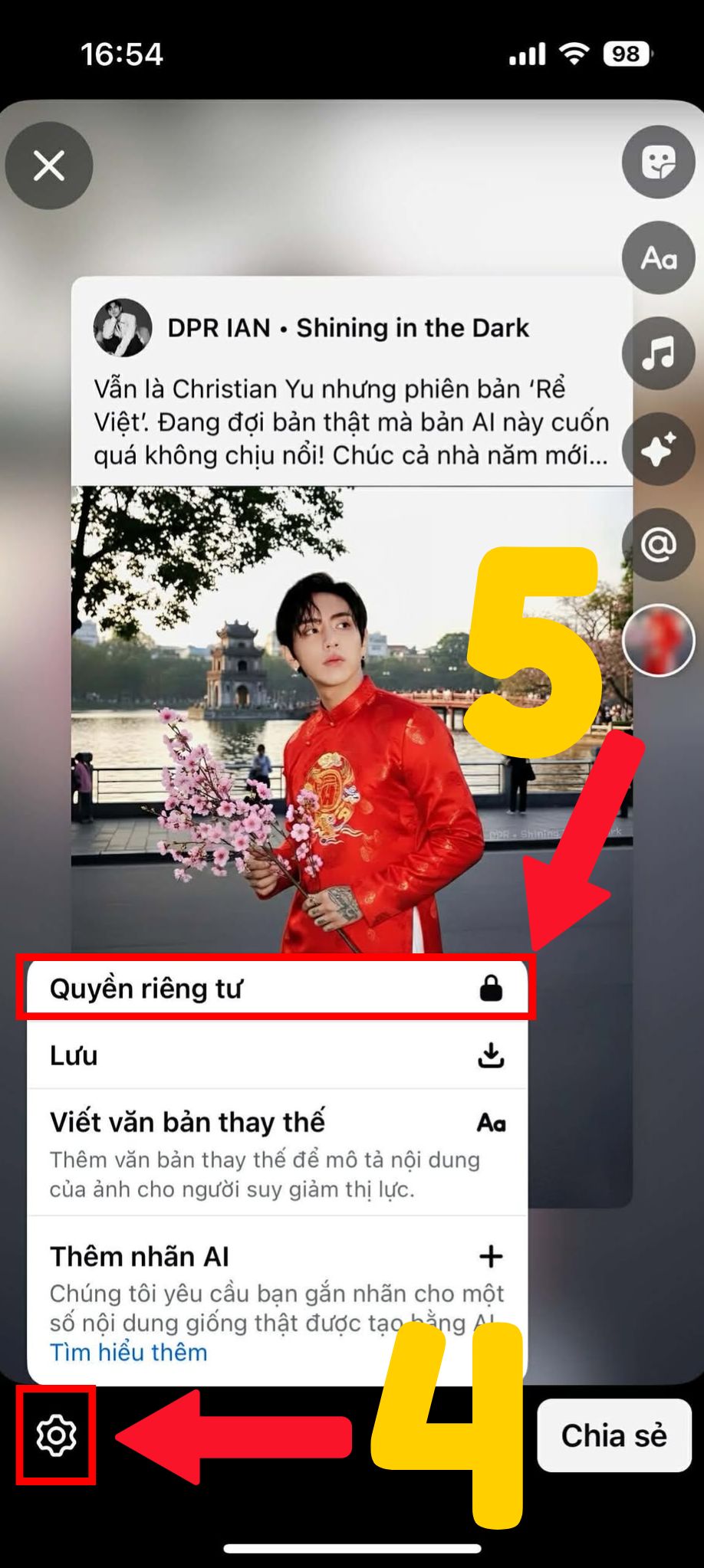 Chọn quyền riêng tư