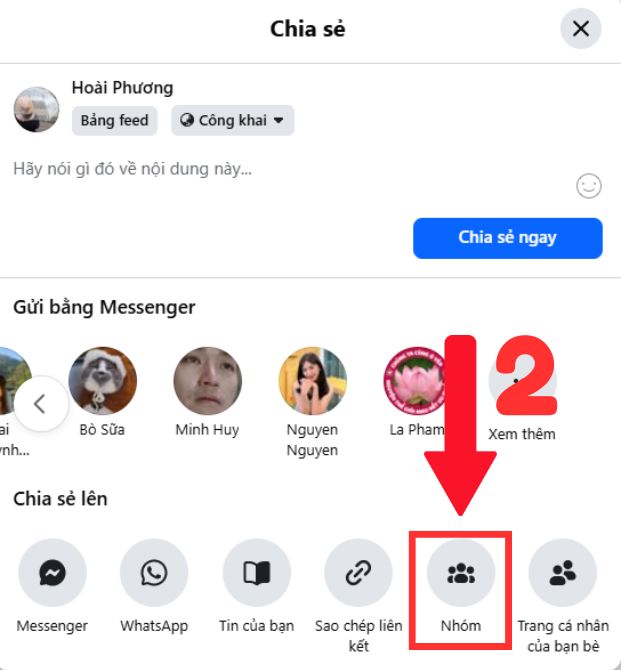 Chia sẻ lên nhóm