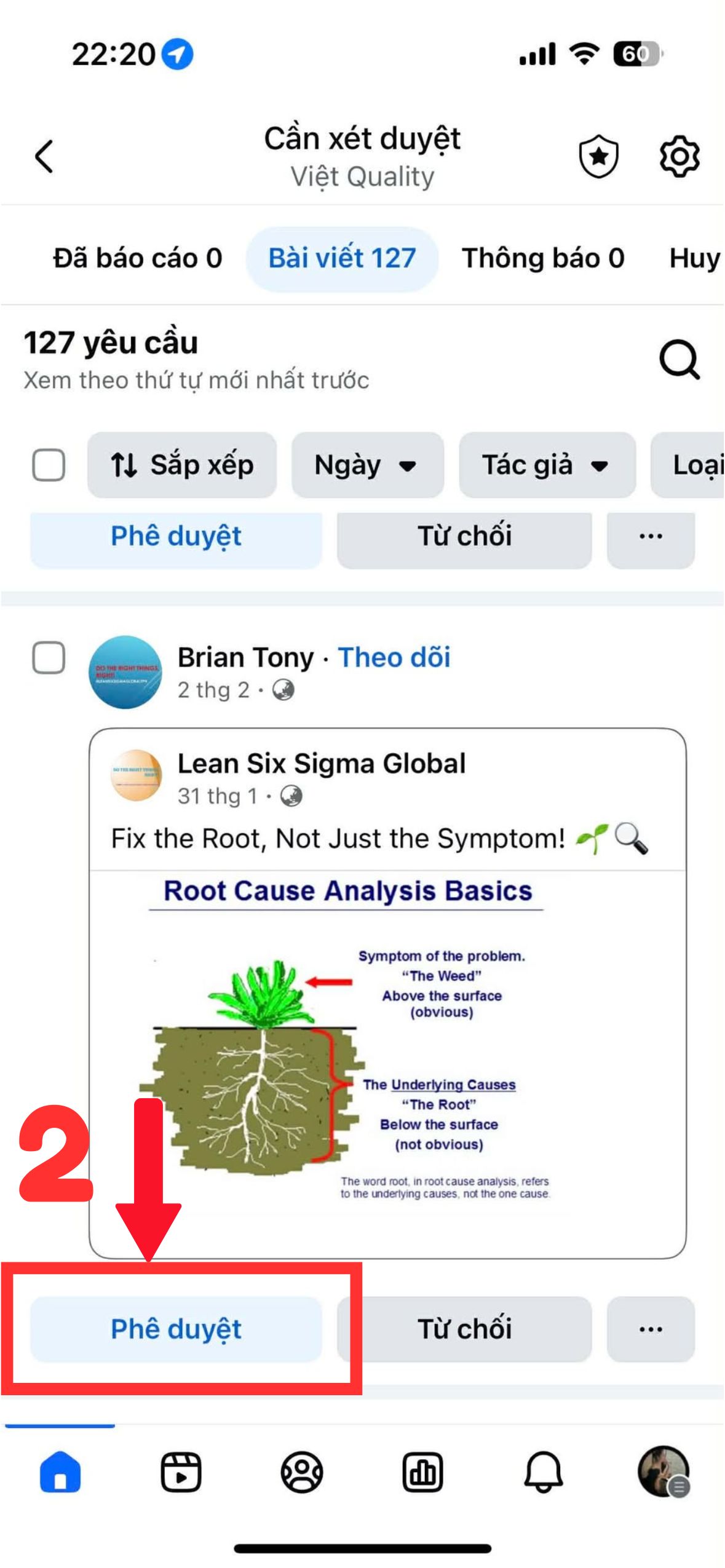 Phê duyệt bài viết - Bước 2