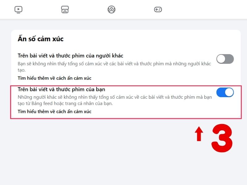 ẩn lượt like trên fb
