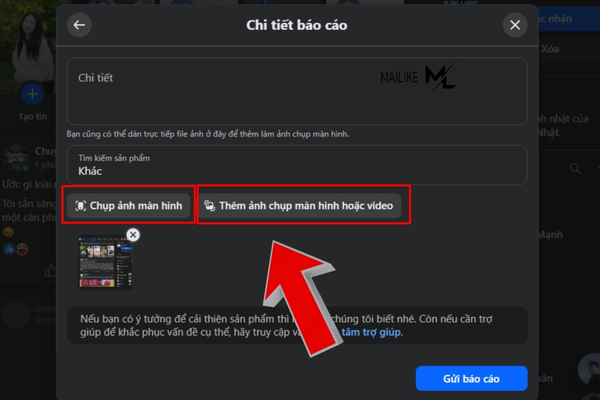 Thêm video hoặc hình ảnh về lỗi mà bạn đang gặp phải