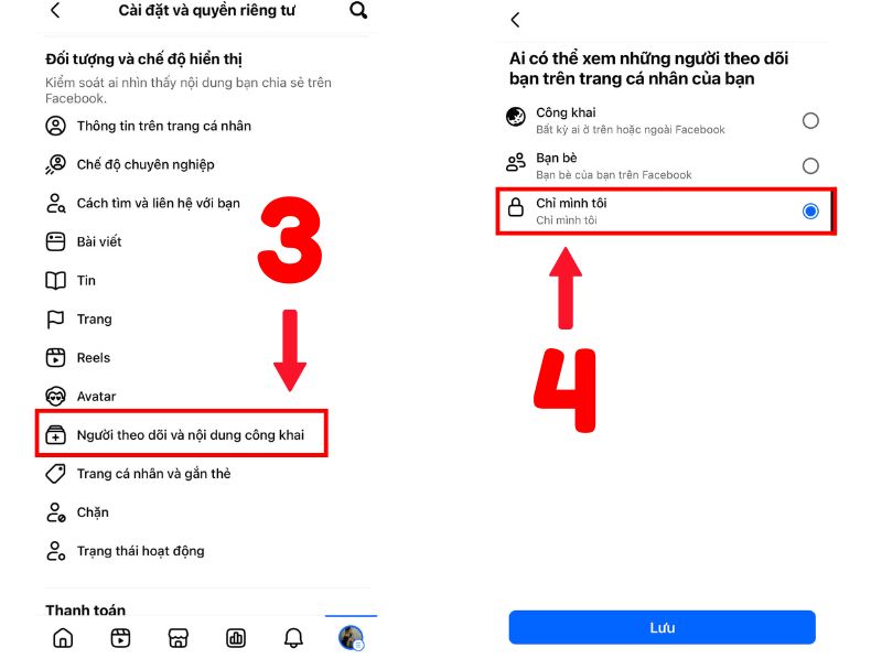 Cách ẩn người theo dõi facebook 34
