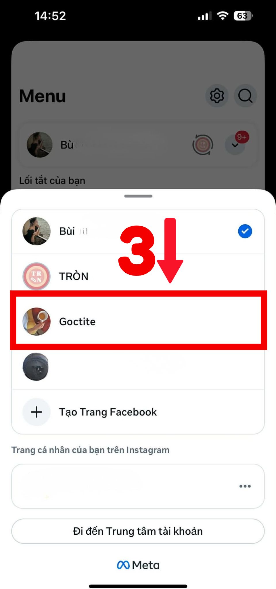 Cách bình luận bằng fanpage trên facebook - bước 2
