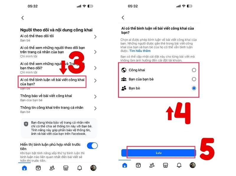 cách khóa bình luận facebook