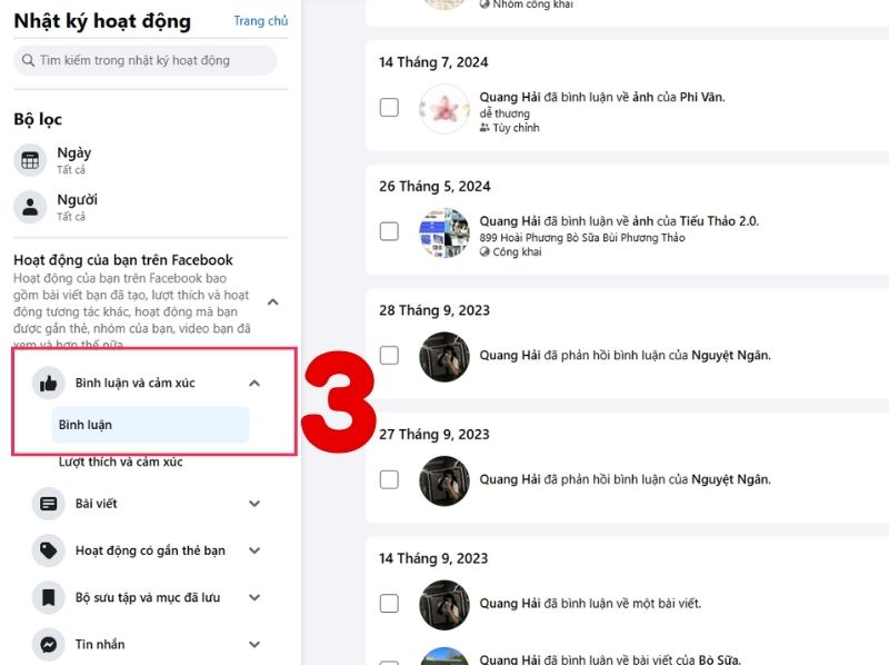 Cách xóa tất cả bình luận của mình trên Facebook