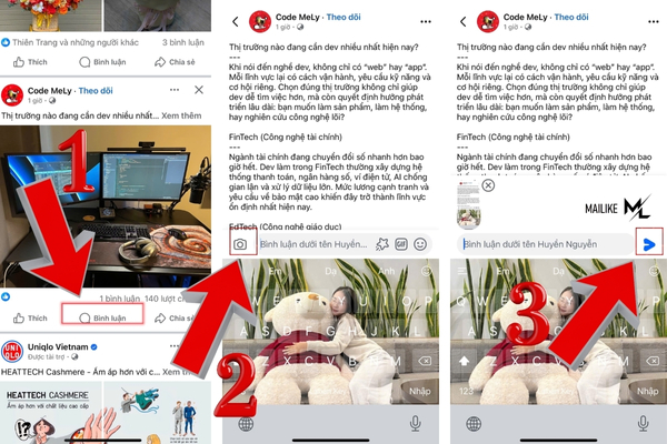 Cách đăng ảnh lên bình luận Facebook đơn giản theo 3 bước