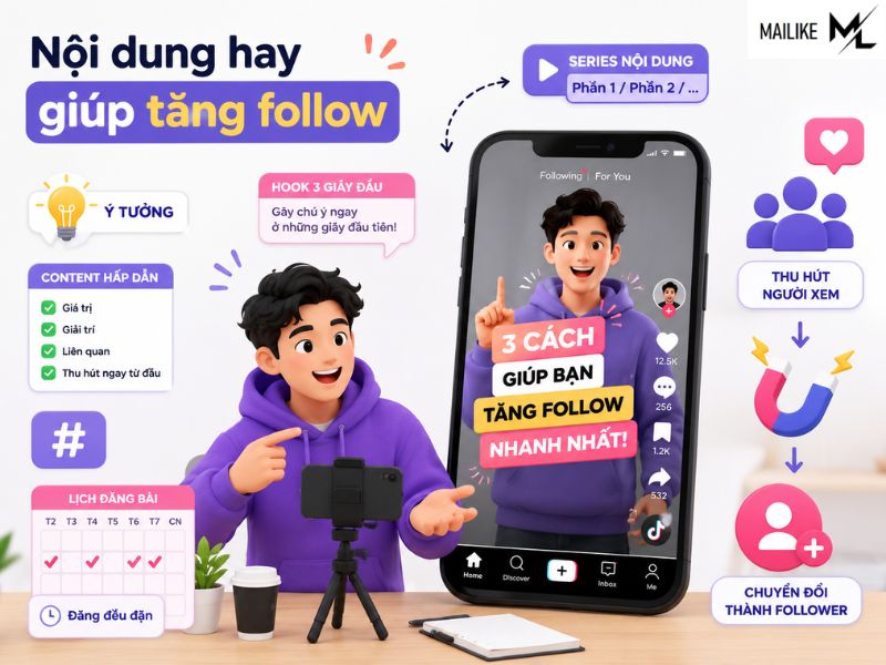 Cách tăng follow TikTok nhanh nhất