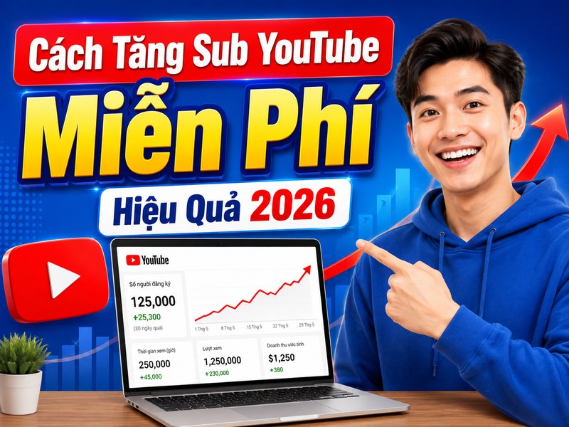 Cách Tăng Sub YouTube Miễn Phí: 12 Cách Bền Vững 2026