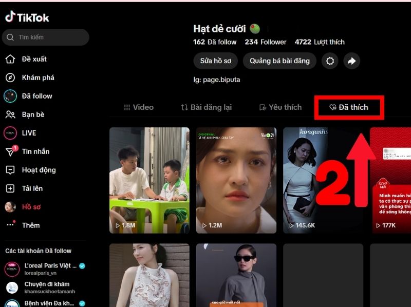 cách xem lại video đã xem trên Tiktok