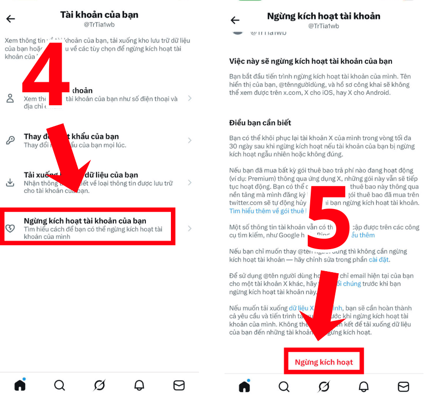 Nhập mật khẩu để xác nhận xóa tài khoản Twitter