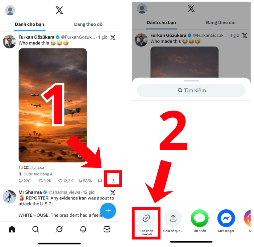 Cách tải video trên Twitter bằng điện thoại