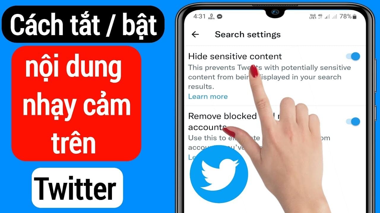Cách mở nội dung nhạy cảm trên Twitter nhanh chóng