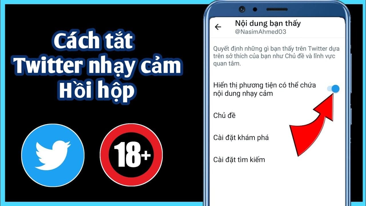 Cách tắt nội dung nhạy cảm trên Twitter (X) dễ dàng