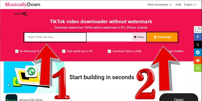 Musically Down hỗ trợ tải video miễn phí