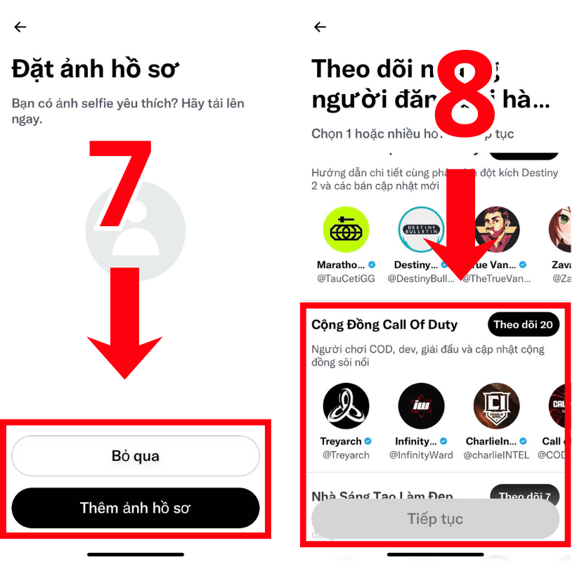 Hoàn tất đăng ký tài khoản Twitter