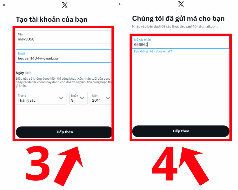 Nhập thông tin cá nhân