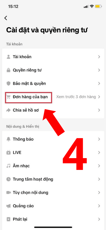 Chọn Đơn hàng của bạn