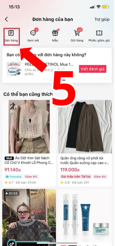 Xem đơn đặt hàng