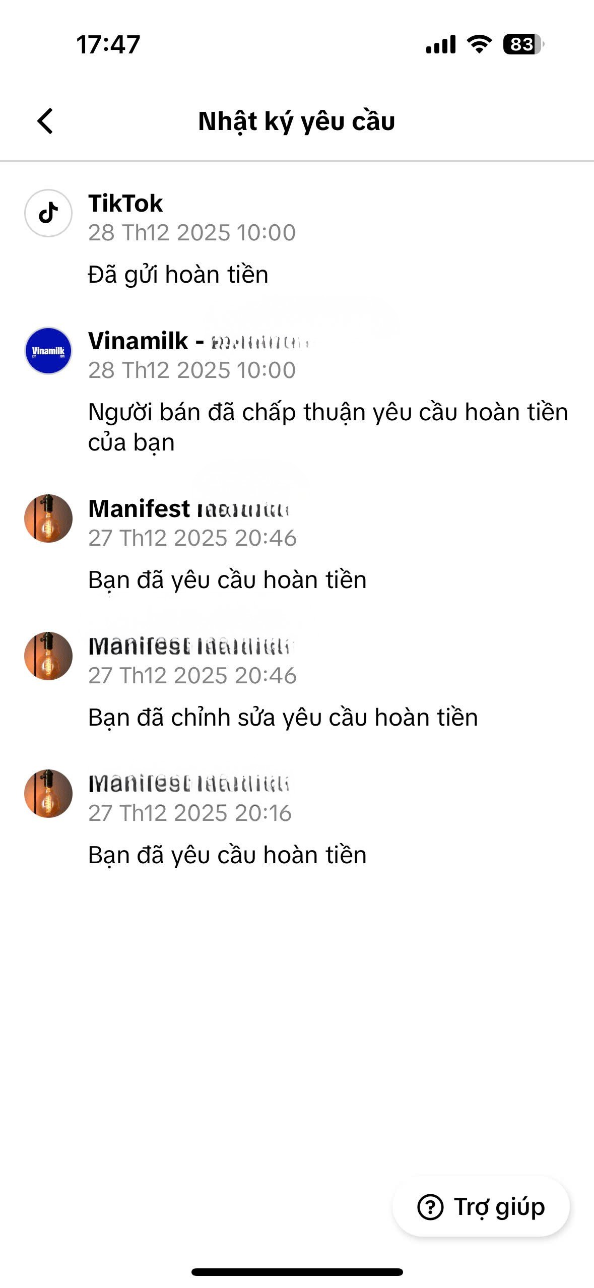 Hủy đơn khi người bán đã đóng gói