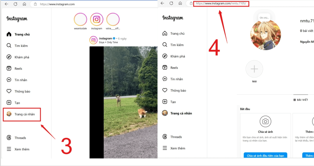Cách Lấy Link Profile Instagram Máy Tính