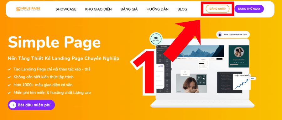 Tạo link trên Simple Page