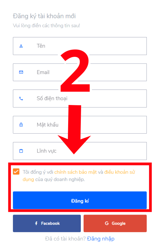 Đăng nhập tài khoản