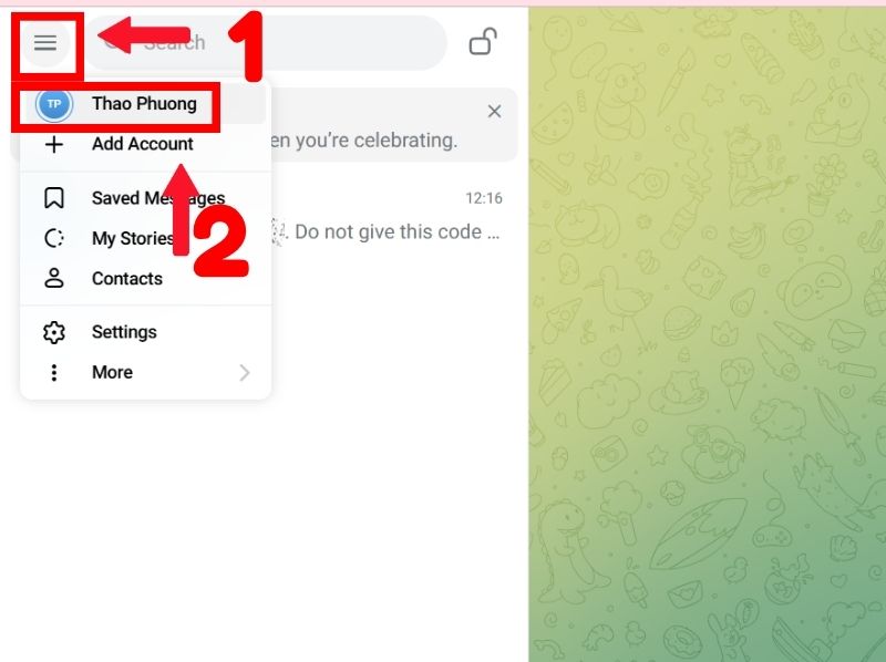 cách đăng xuất telegram