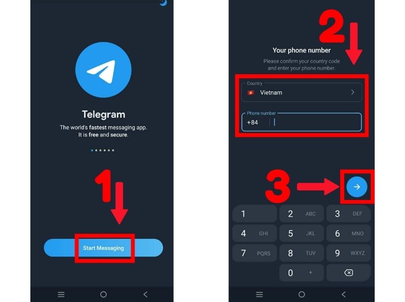 đăng nhập 1 tài khoản telegram trên 2 đt