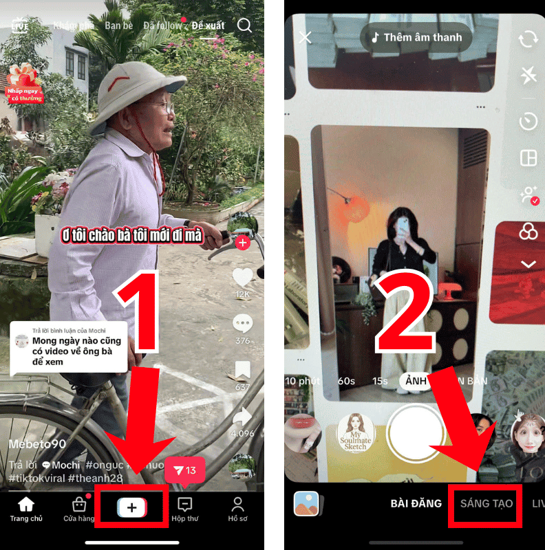 Cách ghép mặt vào video trên TikTok trực tiếp