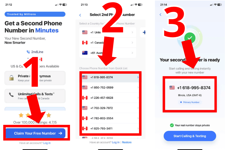 Cách đăng ký Telegram không cần số điện thoại thật qua 2nd Line 