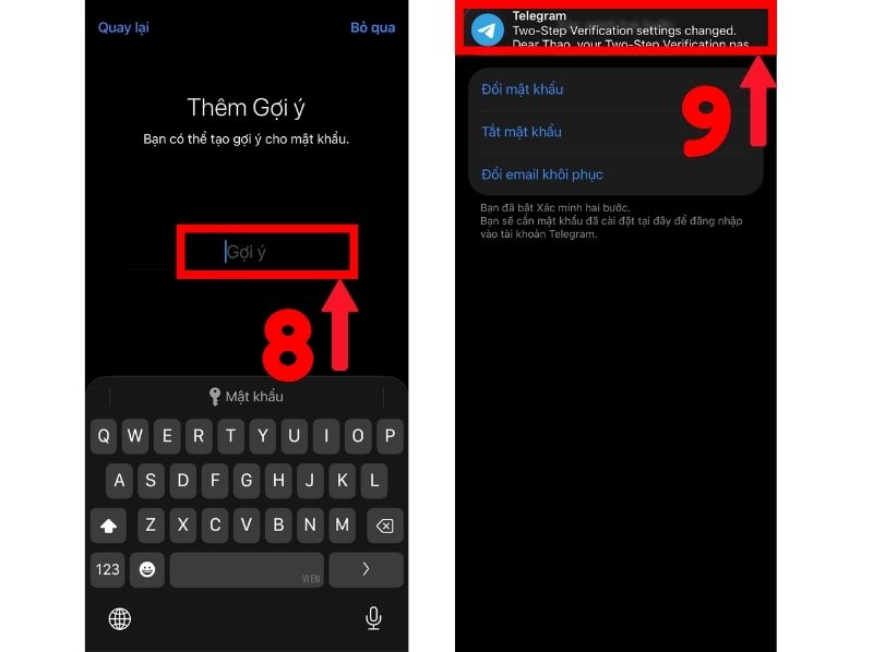 cách đổi mật khẩu telegram