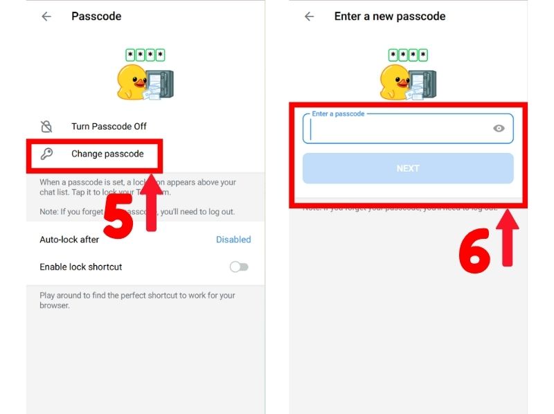cách đổi mật khẩu telegram