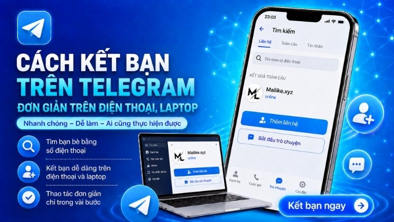 Cách kết bạn trên Telegram