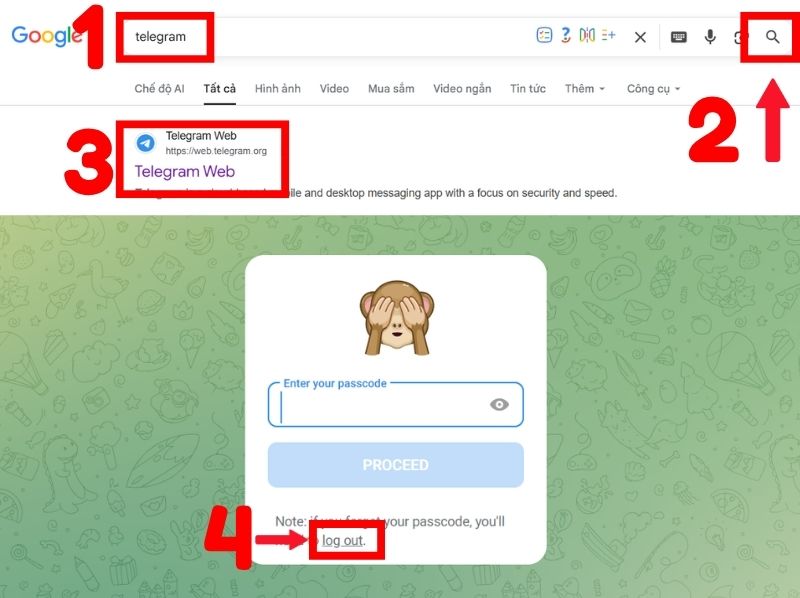 cách lấy lại mật khẩu telegram
