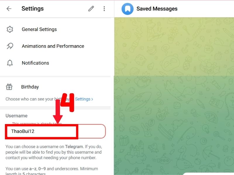 cách lấy link telegram của mình