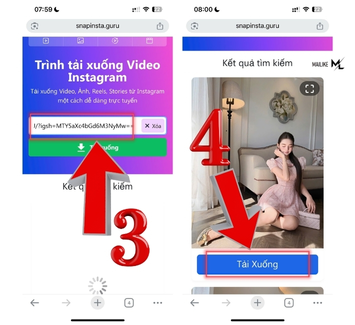 Hoàn thành cách lưu ảnh trên Instagram qua ứng dụng Snapinsta
