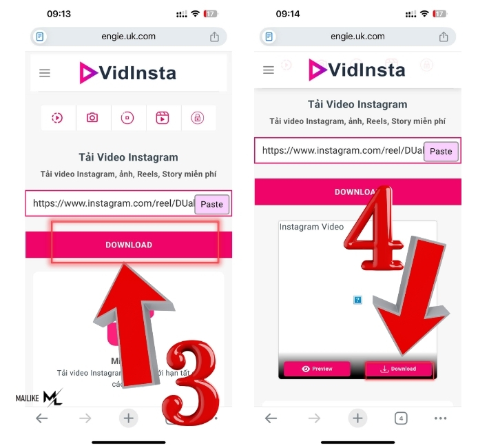 Cách lưu video trên Instagram qua trang web trực tuyến