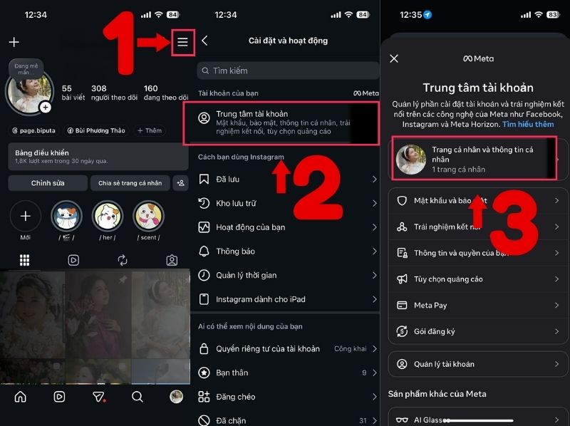 cách tắt liên kết instagram với facebook