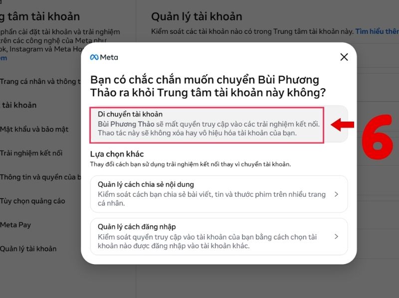cách tắt liên kết instagram với facebook