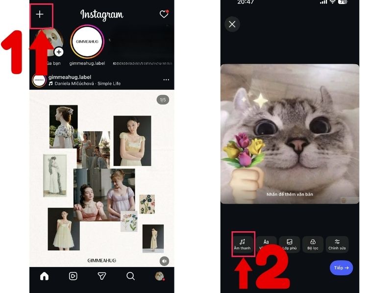 cách ghép nhạc trên instagram