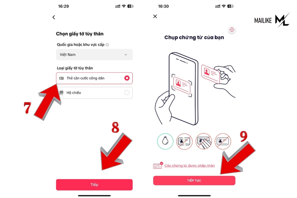 Cập nhật giấy tờ tùy thân như căn cước công dân