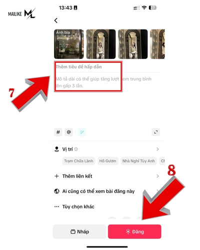 Thêm caption, title để làm nổi bật bài đăng ảnh của bạn