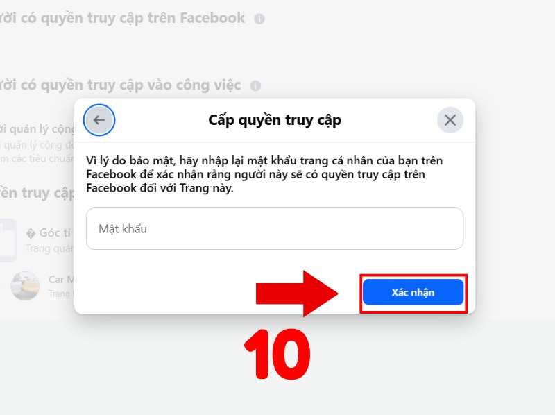 Đồng ý cấp quyền truy cập
