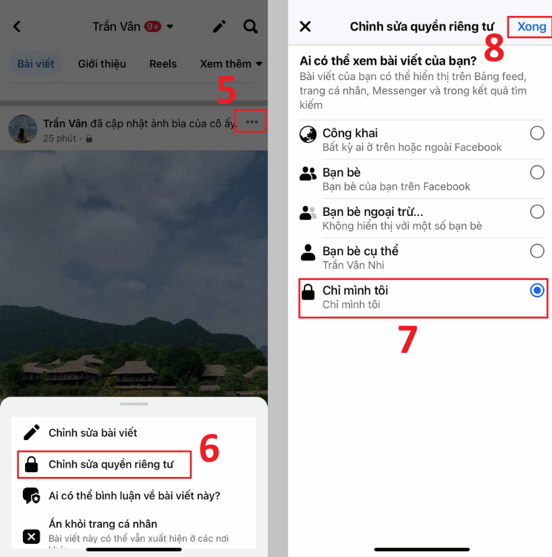 Cách đổi ảnh bìa trên Facebook bằng điện thoại