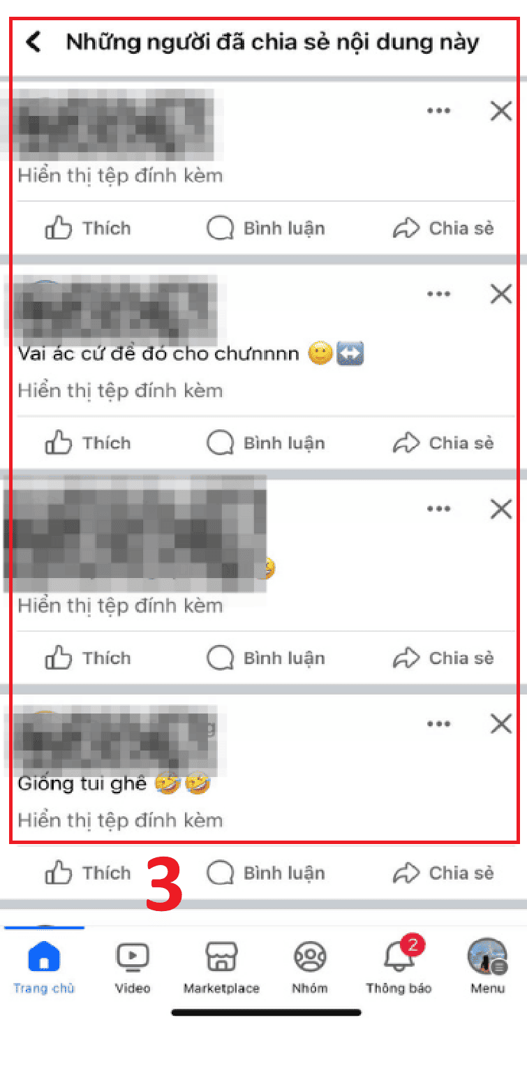 Cách xem ai đã chia sẻ trên facebook bằng điện thoại