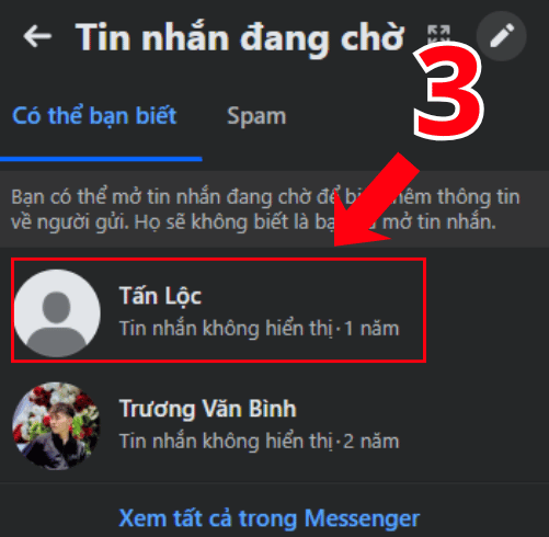 Cách xem tin nhắn chờ trên Facebook trên máy tính