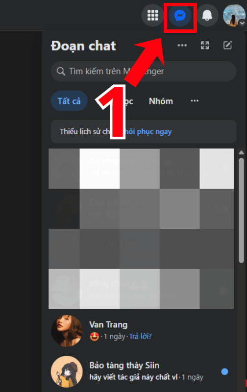 Vào Messenger trên máy tính